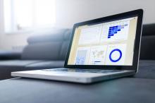 Asset Recycling, Performance Monitoring Process in Asset Recycling, laptop with graphs 