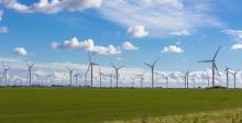 Wind Power Energy, image of wind turbines in a row